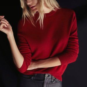Equipment Sanni Crewneck Cashmere Sweater, Rio Red